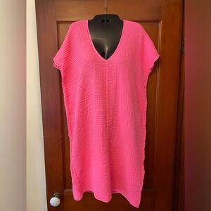 FÉLICITÉ•PINK Gauze V neck dress